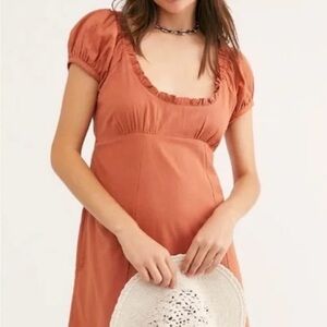 Free People Terracotta Mini Dress